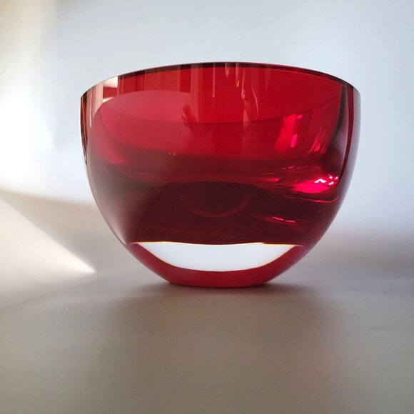 Red Badash Penelope 6" Mouth-Blown European Lead-Free Crystal Bowl - Picture 5 of 7